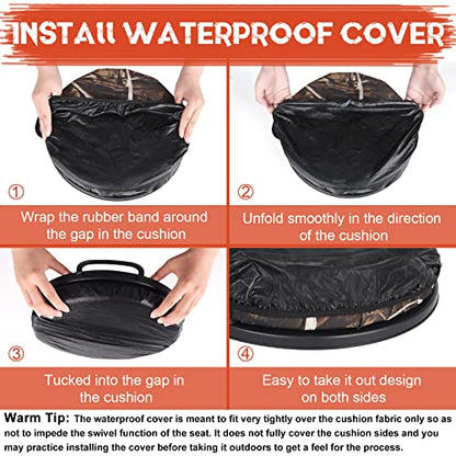 WarBull 5 Gallon Bucket Seat, 360-Degree Swivel Seat Foam Cushion Bucket Seat Lid with Waterproof Cover for Dove Duck Hunting, Fishing, Baseball, Gardening and Camping - color: Dry Grass Camo