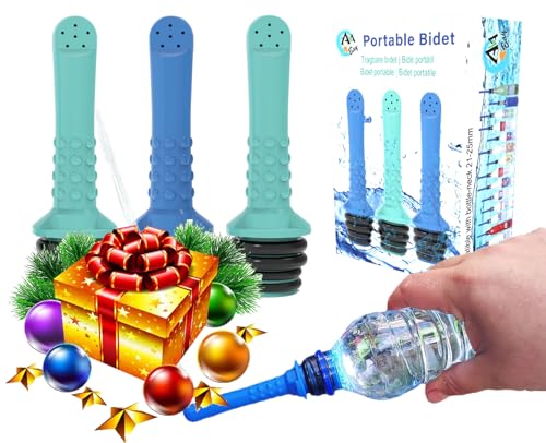 3pcs Portable Travel Bidet I Easy-to-use Portable Bidet I Compatible with Most Bottles I Peri Bottle for Postpartum Care I Portable Bidet for Toilet, Washing, Personal Hygiene and Travel