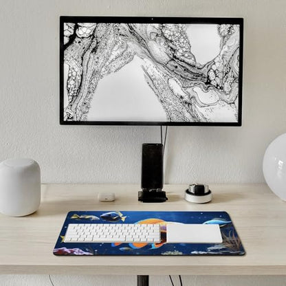 Large Size Gaming Mouse Pad Fishs Desk Mat Non-Slip Base Waterproof Desktop Writing Pad for Office Home - color: Fishs, size: 30x60cm