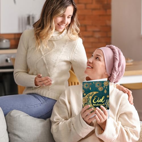 Qpout 12 Pack Eid Mubarak Greeting Cards with Envelopes & Stickers Perfect for Ramadan Decorations and Muslim Celebrations