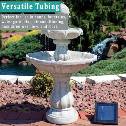Black Vinyl Tubing 1/2” id - 100 Ft PVC Flexible Plastic Irrigation Hose | Hybrid Hose Transfer Water Air Oil for Pond Fountain Garden, Non-toxic and BPA free - size: ID 1/2 INCH, style: 100 Feet
