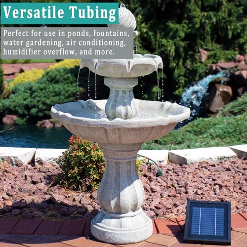 Black Vinyl Tubing 3/4” id - 25 Ft PVC Flexible Plastic Irrigation Hose | Hybrid Hose Transfer Water Air Oil for Pond Fountain Garden, Non-toxic and BPA free - size: ID 3/4 INCH, style: 25 Feet