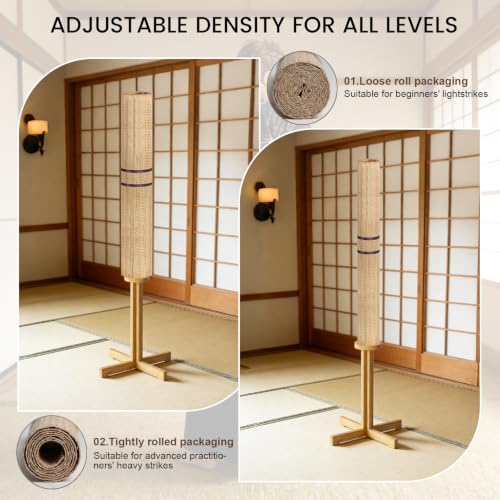 Tatami Mat for Sword Cutting, 10-Pack Authentic Igusa Tatami, 34x71 Inch Unrolled & Hand-Roll Modifiable for Tameshigiri, Iaido, Kenjutsu Training