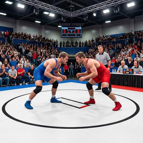 10' x 10' Wrestling Mat (118" x 118" x 1.18") Roll-Up Jiu Jitsu Mat for Home Gym, BJJ, MMA, Grappling, Judo & Martial Arts Training, Durable Non-Slip Folding Exercise Mat - color: Write