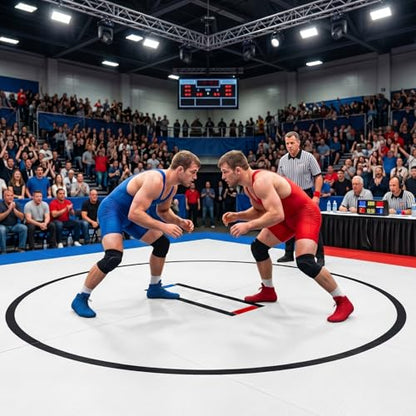 10' x 10' Wrestling Mat (118" x 118" x 1.18") Roll-Up Jiu Jitsu Mat for Home Gym, BJJ, MMA, Grappling, Judo & Martial Arts Training, Durable Non-Slip Folding Exercise Mat - color: Write