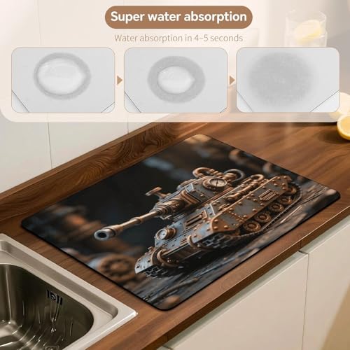 Steam Tank Model Desk Mat Washable Table Protector Waterproof Table Cover Protector Desk Placemats Heat Resistant Non-Slip Desks Cover for Desktop, Coffee Dining Tables 60x50cm - size: 60x50cm
