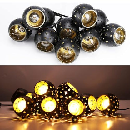 Vigdur Lantern String Lights, 10 G40 Bulbs Star String Lights, 11FT - color: Star Lantern
