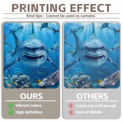 12x8ft Shark Theme Under the Sea Photography Backdrop | Underwater World, Kids Party Supplies, Aquarium Coral Reef Shallows Banner, Deep Ocean Photo Booth, Polyester, Grommets, 1PC - size: 12'x8'