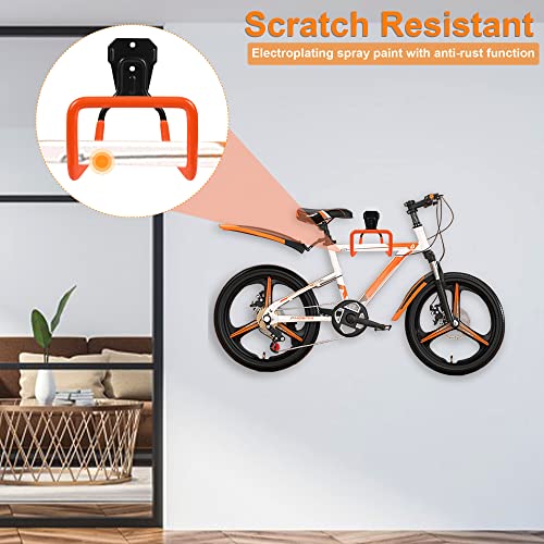 PeoMev Garden Hose Holder Wall Mount Heavy Duty Garden Hose Hanger | Free Standing Metal Hose Rack for Outside Yard and Garage - color: Orange