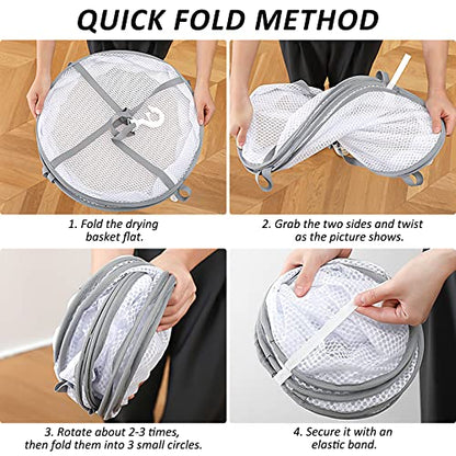 3-Tier Folding Mesh Clothes Hanging Dryer, Sweater Drying Rack, Large Laundry Drying Rack, Lay fold Flat Dry Hanger, Mesh Clothes Hanging Dryer - XL(3Tier) - size: XL(3Tier)