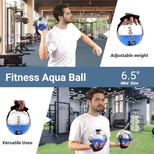 3-Size Aqua Ball Master Set | Total Body Workout with Adjustable Water Weights Up to 33 lbs | Home Gym Equipment for Instability Training, Muscle Engagement & All Levels