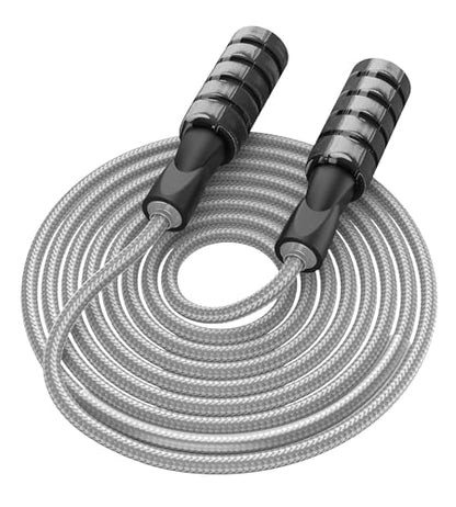 Jump Rope for Women Men, Fitness Jumprope for Women Workout, Adjustable Adult Exercise Skipping Rope - color: Gray