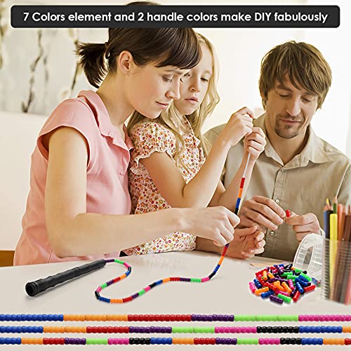 Double Dutch Jump Rope Long Jump Rope 16 FT 1 Pack/2 Pack, Adjustable Soft Beaded Diy Jump Rope for Kids Adult Long Enough for 5-6 Jumpers - color: Black-2 Pack