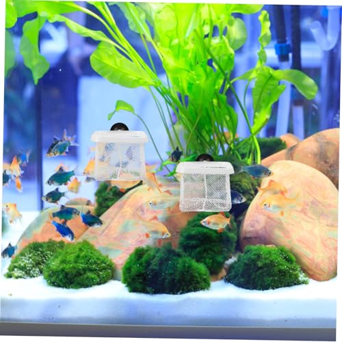 5pcs Fish Tank Separator Net with Cups Fish Breeding Holder Versatile Aquarium Incubator for Hatching and Spawning Net Design