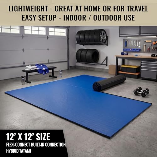 Dollamur 12'x12'x1-7/8" Home Mat, Tatami, FLEXI-Connect® - color: Royal Blue