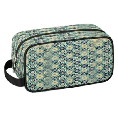 Travel Toiletry Bag for Women Men, Islamic Flowers Foldable Dopp Kit Water Resistant Shaving Bag for Toiletries Cosmetics Traveling Organizer