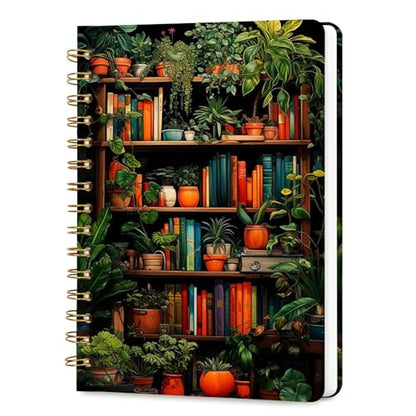 Lined Spiral Journal Notebook, A5 College Ruled Spiral Notebook for Women, Hardcover with Elegant Design for Work and Note-Taking, 5.5 * 8.25 inch, 160 Pages, Shelf - color: Shelf