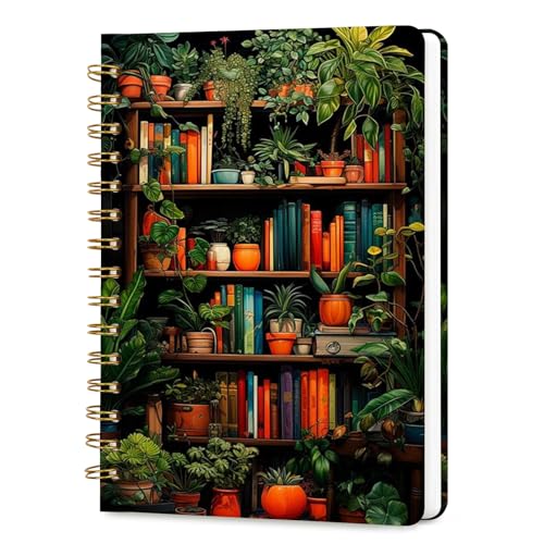 Lined Spiral Journal Notebook, A5 College Ruled Spiral Notebook for Women, Hardcover with Elegant Design for Work and Note-Taking, 5.5 * 8.25 inch, 160 Pages, Shelf - color: Shelf