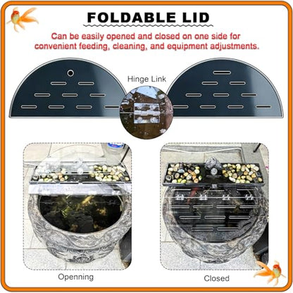 Custom Fish Tank Cover Plate, Acrylic Aquarium Anti-Jump Cover Lid Transparent Invisible Top Cover Plate, It Helps with The Water Evaporation(22"/55cm) - size: 22"/55cm