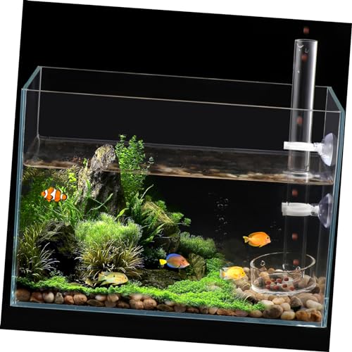 Shrimp, Acrylic Assembled Shrimp Feeder Tube Tray Integrated Feeder Kit for Fish Tank Aquarium Shrimp, 22x2x2cm