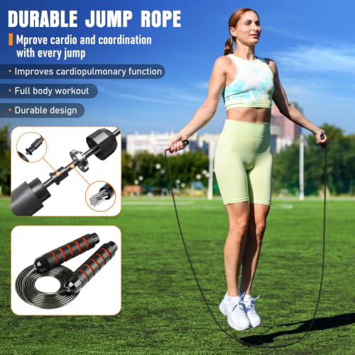 MUROZA Agility Ladder, Agility Speed Training Equipment Set, 20ft Speed Ladder, 12 Soccer Cones, 4 Hurdles, Jump Rope, Running Parachute, Soccer Football Basketball Training Equipment Accessories - color: Orange