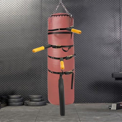 Wing Chun Dummy for Martial Arts Training, Wall Mounted or Portable Wooden Dummy, Interchangeable Spring Arms for Taekwondo Tai Chi Chuan, Tree or Soft Object(Diameter ≥4.72in)