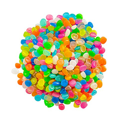 SEETOOOGAMES Glow in Dark Rocks - Glow Pebbles Stones for Outdoor Garden, Aquarium, Walkway, Yard Accessories, Turtle Fish Tank Gravel, Landscaping Decorations - 500 Mixed - style: 500 MIXED