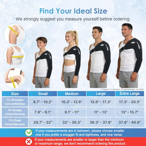 ComfiTECH Reusable Shoulder Arm Ice Pack Wrap for Pitcher & Recovery, XL | Flexible Gel Ice Pack for Shoulder & Elbow & Arm Cooling, Adjustable Arm Cold Sleeve for Throwing Athletes & Muscle Comfort - size: Extra Large, style: Black
