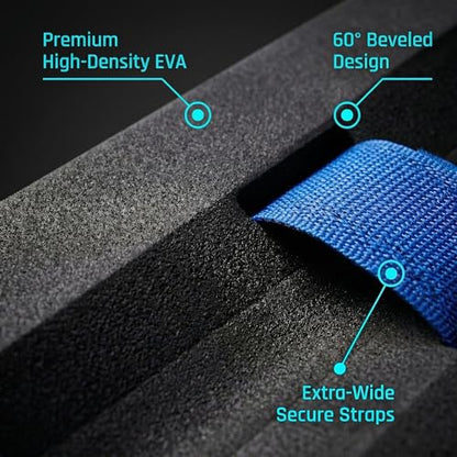 Toe Knee Crawler Knee Pads for Attic Work with Free Gloves – 60° High-Density Foam Shin Protection, Non-Slip Wide Straps, Lightweight Crawling Gear for Construction, Insulation & Flooring