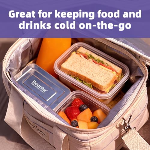 Stainless Steel Ice & Food Storage Container, Rapid-Freeze Long-Lasting Food-Safe Freezer Box, Reusable Cold Pack for Lunch Boxes, Picnics, Camping, Fishing (2)