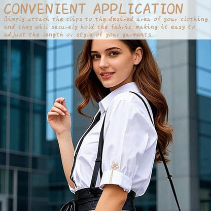 8Pack Magnetic Clothing Clips - Dress Sleeve Clips,Strong Hem Holder for Shortening and Decoration, for Women Girls