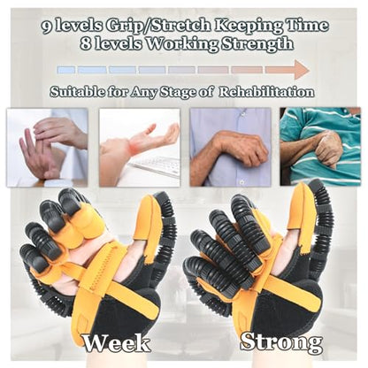 8th Generation Rehabilitation Robot Gloves, Stroke Therapy Equipment For Adults, Hand Robotic Rehabilitation Device, 4 Modes, Adjustable Intensity, Touch Panel. - size: Left Hand, Size-XL