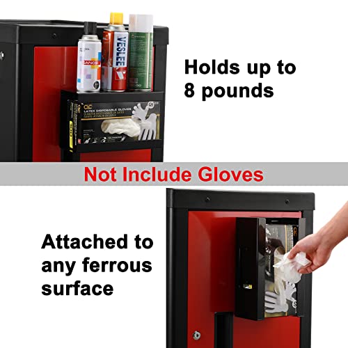 CASOMAN Magnetic Glove Dispenser - 8LBS Capacity, Wall Mount Magnet, Black Dispenser Box - color: Black
