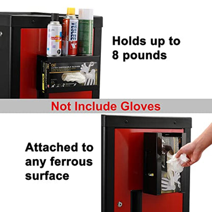 CASOMAN Magnetic Glove Dispenser - 8LBS Capacity, Wall Mount Magnet, Black Dispenser Box - color: Black