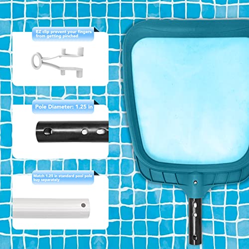 Pool Leaf Skimmer, Pool Surface Cleaning Net (Pole Not Included) | Pool Flat Net, Swimming Cleaning Tools, Plastic Frame Nylon Debris Nets for Ponds, Spas, Inground & Above Ground Pools - size: Pool Skimmer