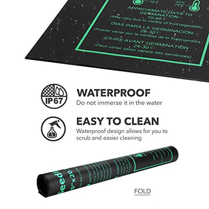 BN-LINK Seedling Heat Mat Warm Hydroponic Heating Pad Waterproof 20" x 20.75" for Seed Starting Greenhouse and Germination, 2 Pack - size: 20x20 2 Pack