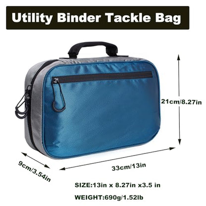 Raprance Fishing Lure Bag Baits Tackle Binder Organizer Storage Plastic Bag - color: Upgraded Blue