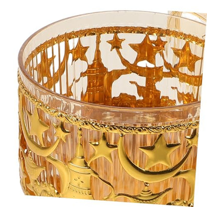 Mikinona Eid Mubarak Metal Food Tray Middle East Candy Box Jewelry Keepsake Candy Storage Treat Boxes - color: Multicolor