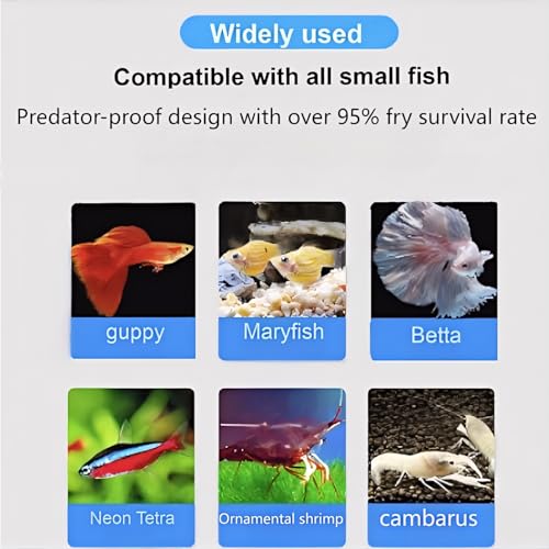 Aquarium Fish Breeder Box Hatchery Incubator,Multi-Functional Acrylic Breeder Isolation Box Hatching Incubator Box for Fish Fry Betta Fish Shrimp and Little Turtle - size: S