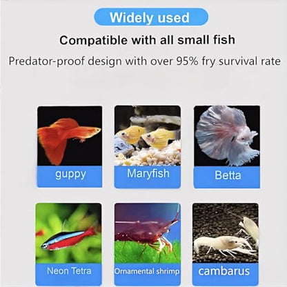 Aquarium Fish Breeder Box Hatchery Incubator,Multi-Functional Acrylic Breeder Isolation Box Hatching Incubator Box for Fish Fry Betta Fish Shrimp and Little Turtle - size: S