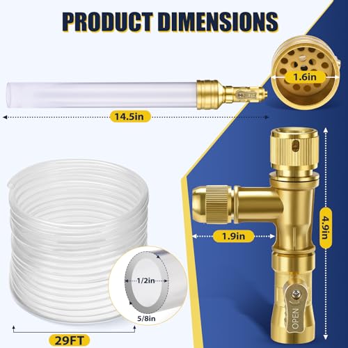Gravel Vacuum for Aquarium Water Changer Fish Tank Cleaning Tools, Siphon Universal Quick Pump Aquarium Water Changing (30ft) - size: 30ft