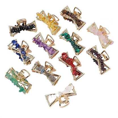 Natural Citrine Elegant Gravel Crystal Decorative Jewelry,Crystals and Healing Stones,Use Everyday Hair Styling - color: Citrine