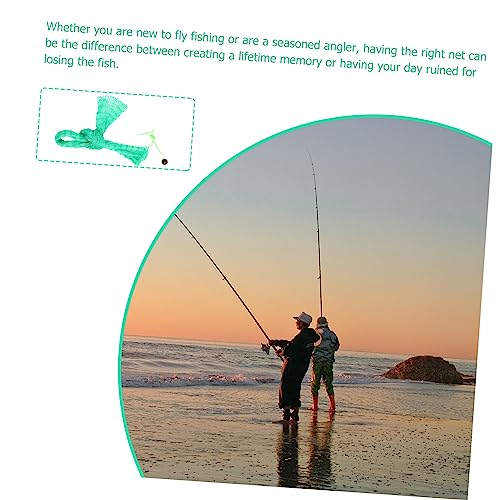 BESPORTBLE 2sets Soft Fishing Net Large Drawstring Net Ideal for Small Big Fish 2pcs*2