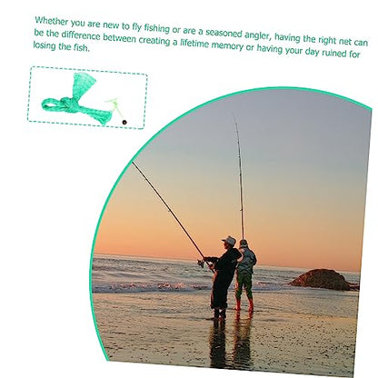 BESPORTBLE 2sets Soft Fishing Net Large Drawstring Net Ideal for Small Big Fish 2pcs*2