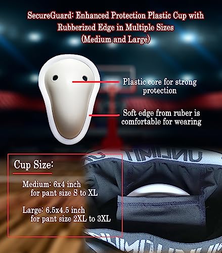 Compression Pants with Knee Pads and Protective Cup for Mens in Baseball Football Lacrosse MMA Basketball and Hockey, Black. - color: Legging With Cup, size: Large