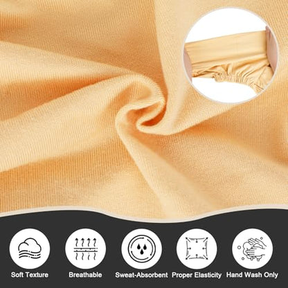XEPST 3 PCS Hijab Undercap for Women, Islamic Muslim Full Cover Under Hijabcap Milk Silk Fabric Hijab Underscarf Solid Color Adjustable Tie Back Inner Head Scarf Turbans for Women Chemo Cap, C