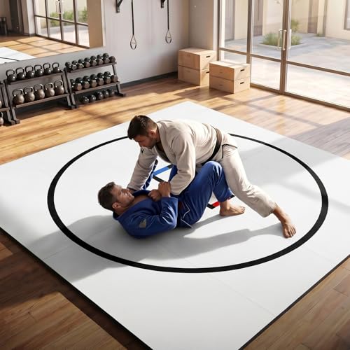 10' x 10' Wrestling Mat (118" x 118" x 1.18") Roll-Up Jiu Jitsu Mat for Home Gym, BJJ, MMA, Grappling, Judo & Martial Arts Training, Durable Non-Slip Folding Exercise Mat - color: Write