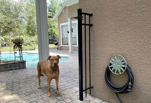 Verdigris Green Finish Cast Iron Sun Face Decorative Wall Mounted Garden Hose Hanger - 12 Inches in Diameter - Simple Installation -75 Foot Capacity Hose Holder | Wall-Mounted Storage, Holds About 75 Feet of Hose, Three-Point Mounting with Bolts and Ancho