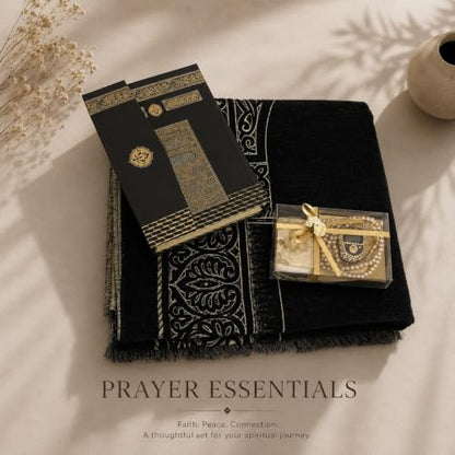 Luxury Islamic Gift Set - Women & Men – Quran, Prayer Mat, 99 Bead Tasbih, Digital Tasbeeh Counter & Mini Quran in Elegant Gift Box – Ramadan, Eid, Hajj, Umrah, Wedding & Muslim Gifts