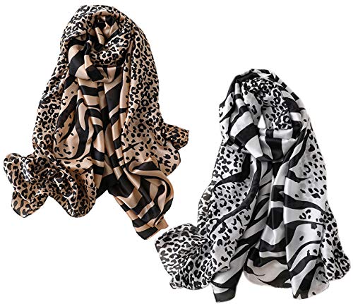 Silk Scarf 100% Mulberry Silk Fashion Scarves Long Lightweight Shawl Wrap - color: W151